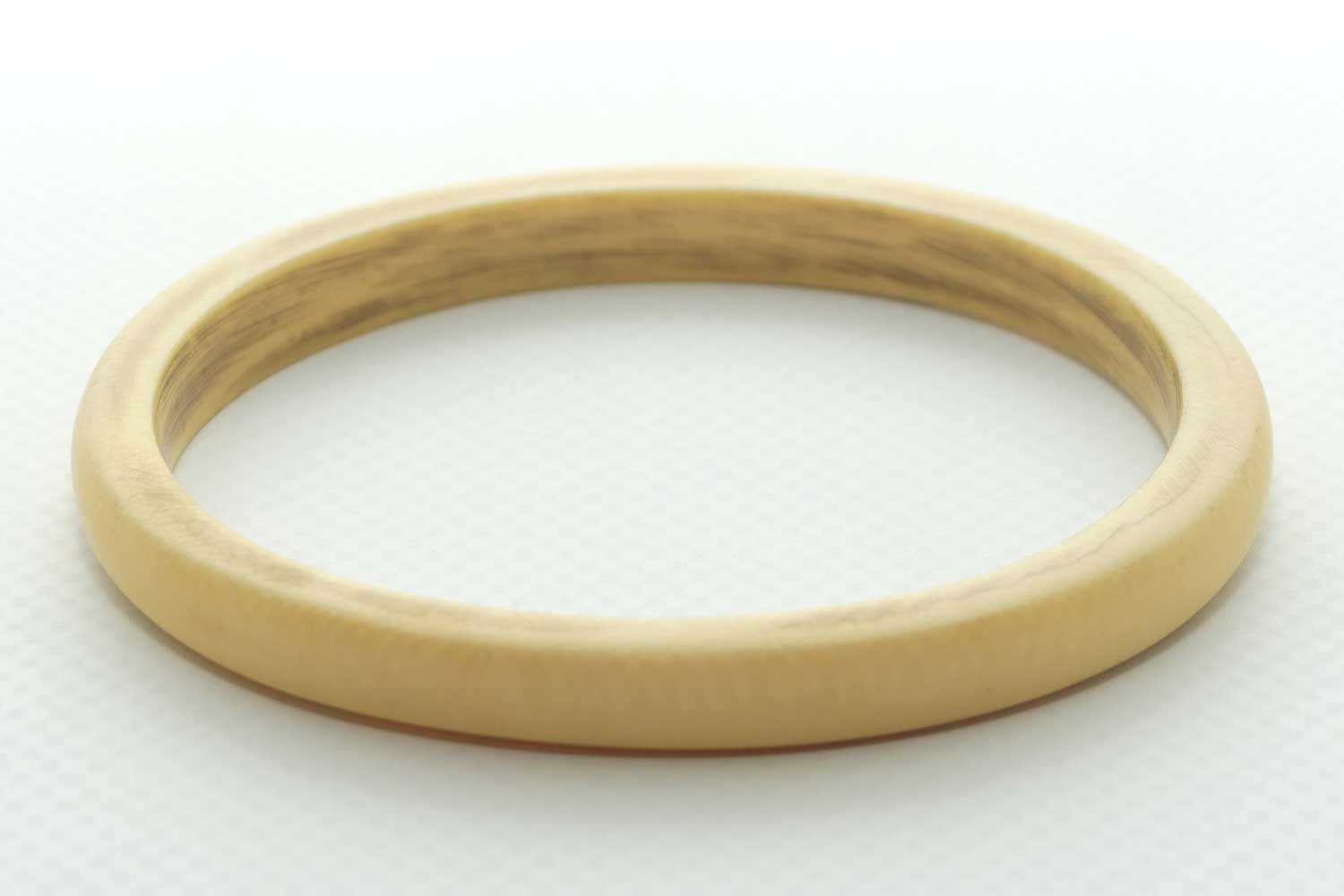 Antique Ivory Ladies Bangle | D section | Half Round Shape | 7mm wide