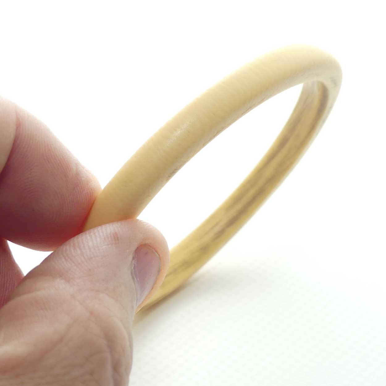 Antique Ivory Ladies Bangle | almost Round D section | 7mm wide