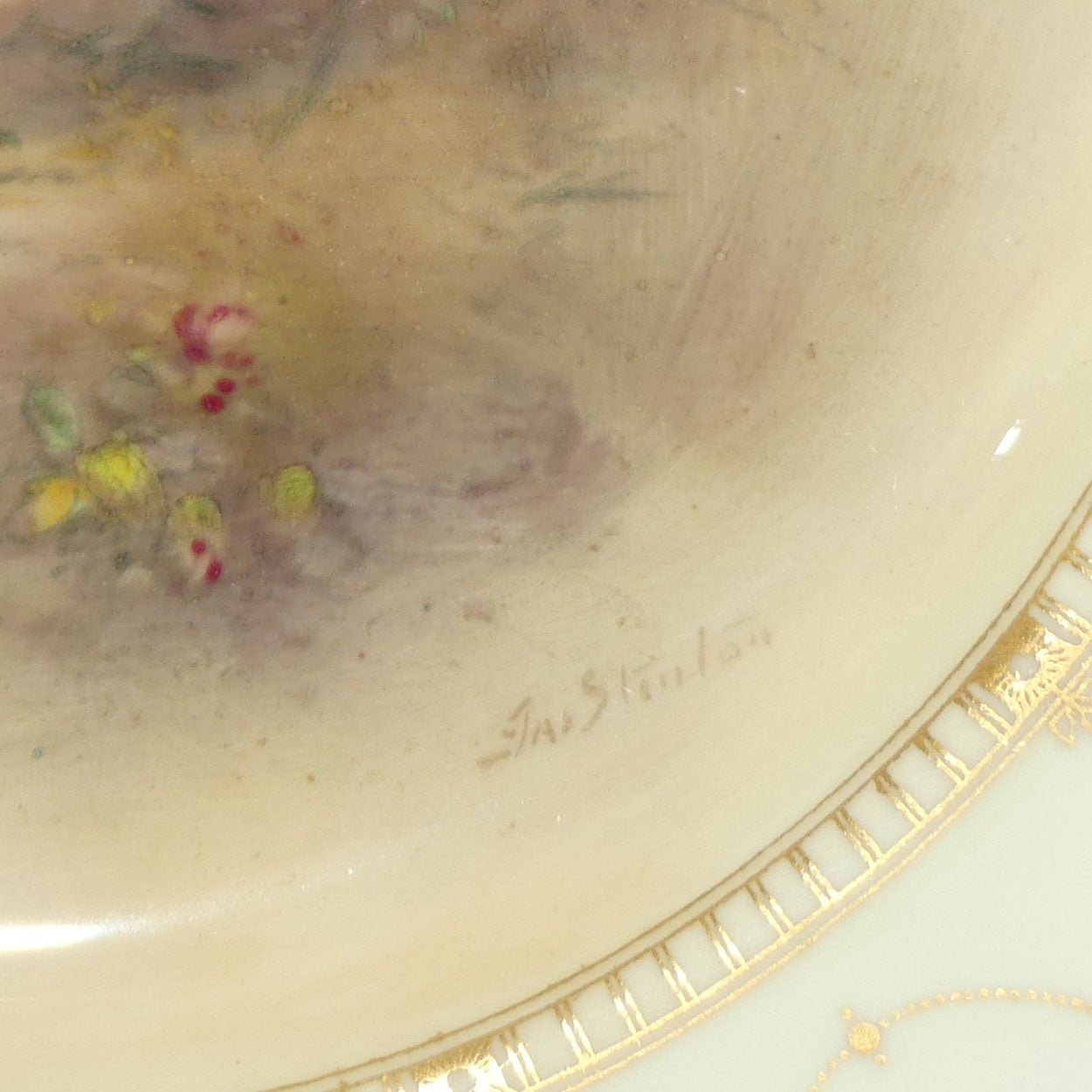 Royal Worcester hand painted Game Birds Ruff plate (JAS Stinton)