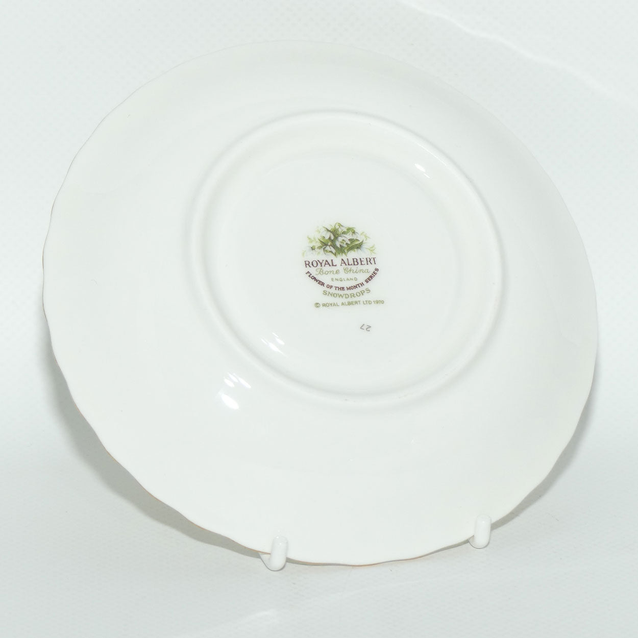 Royal Albert Bone China England | Flower of the Month series | #1 | January Snowdrops duo
