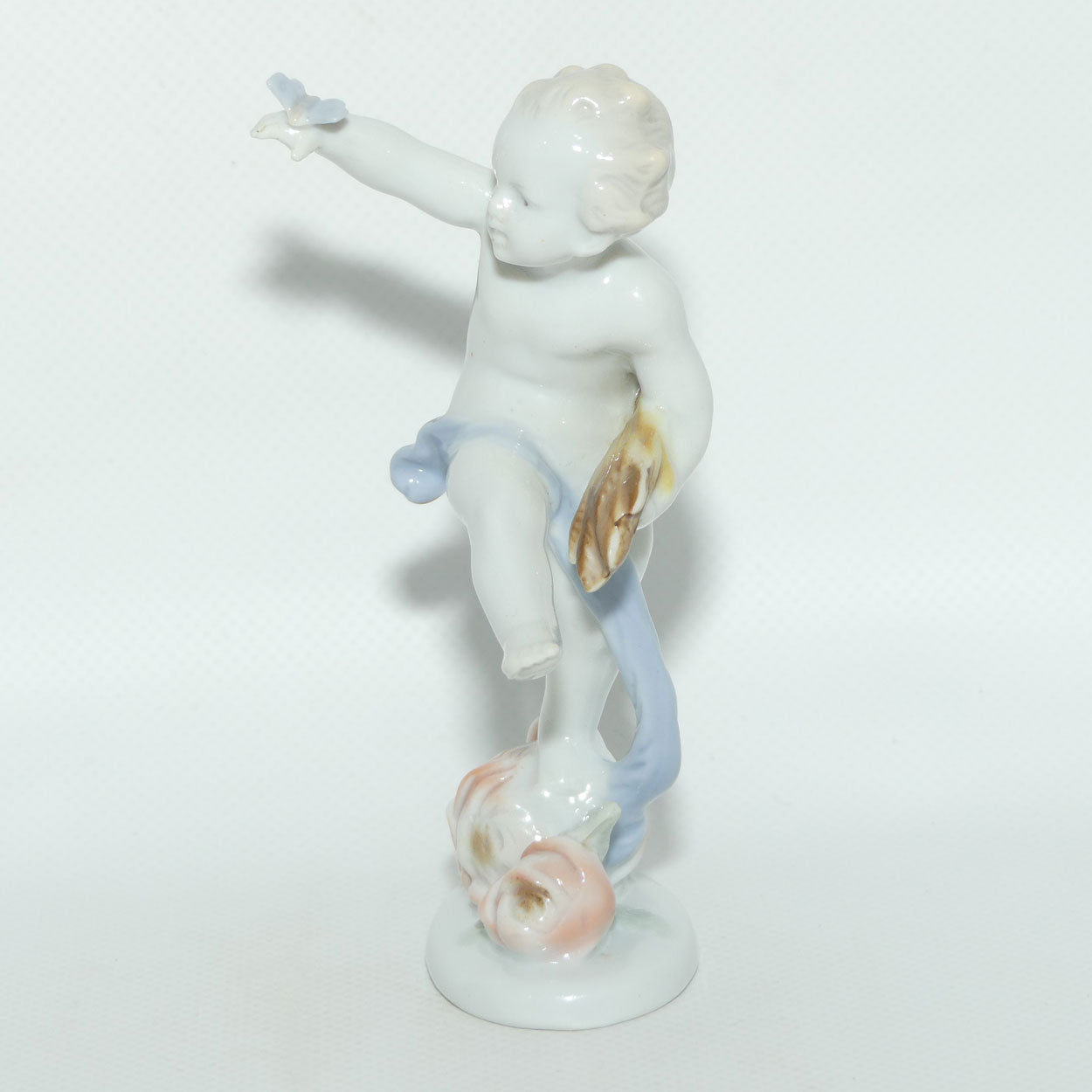 KP Ilmenau Germany figure of Cherub with Butterfly on Hand