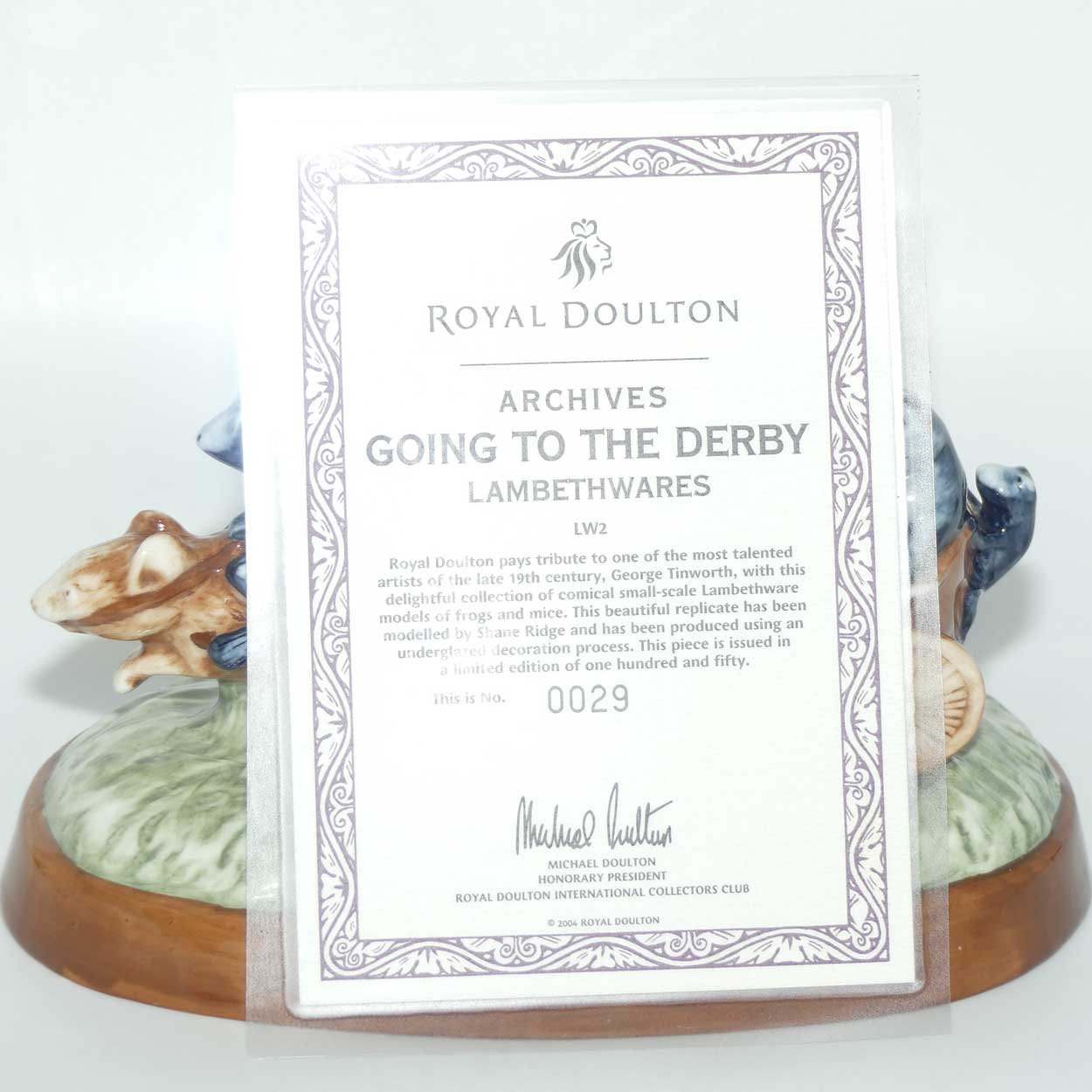 LW2 Royal Doulton Archives Lambethwares Going to the Derby | LE 29/150