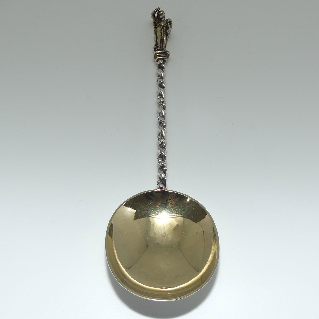 Victorian Sterling Silver set of 5 fruit spoons | Angel tops | London 1883