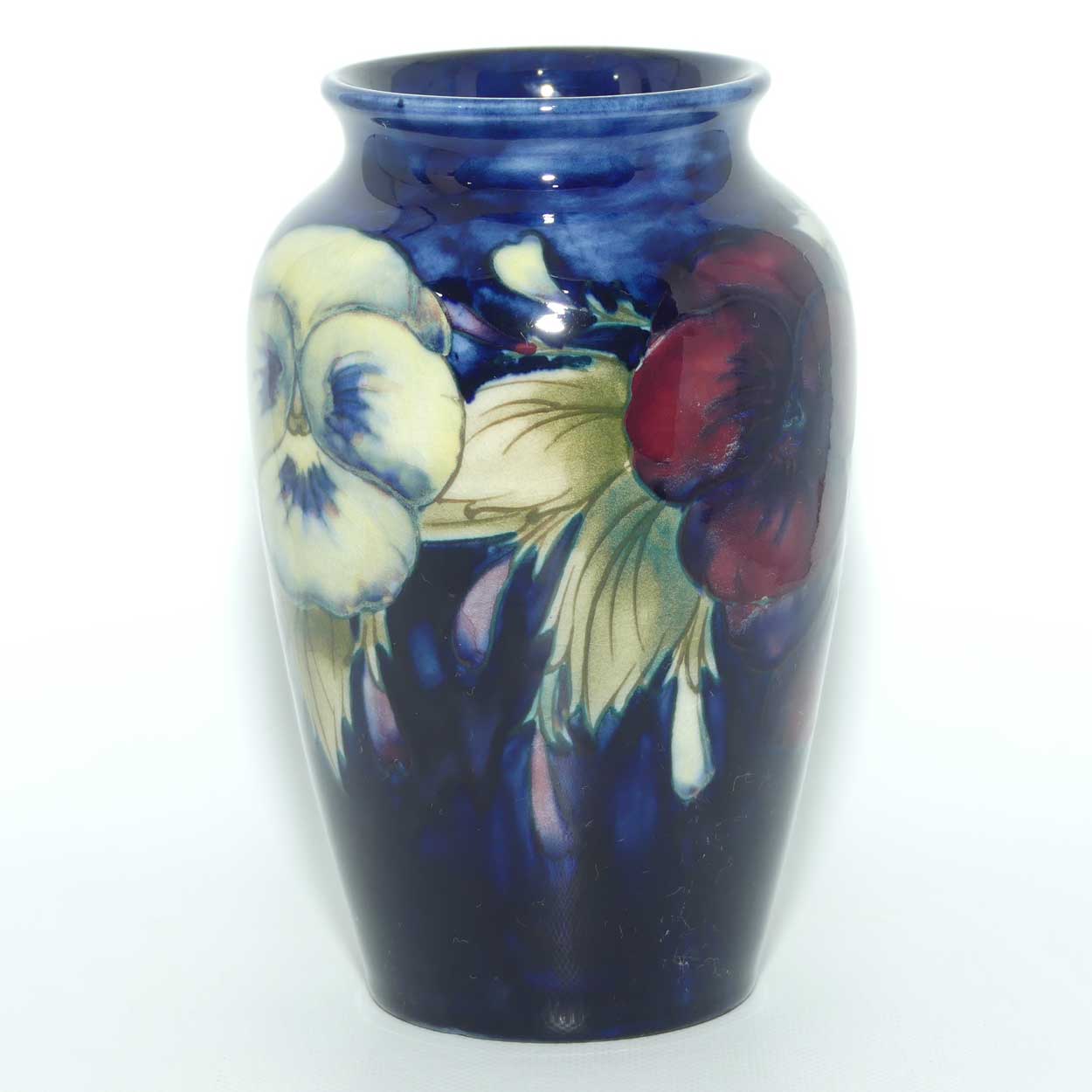 William Moorcroft Pansy Shape M18 vase | scarce Yellow Pansy
