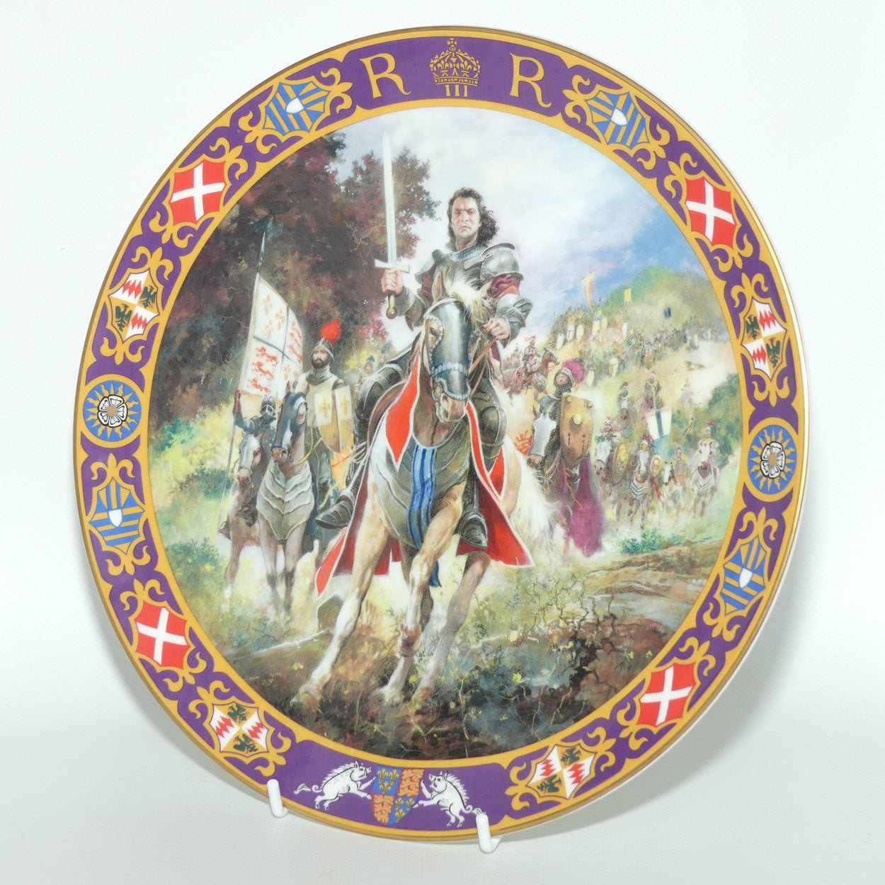 Royal Doulton Kings and Queens of the Realm PN143 plate | Richard III at Bosworth | signed | LE340