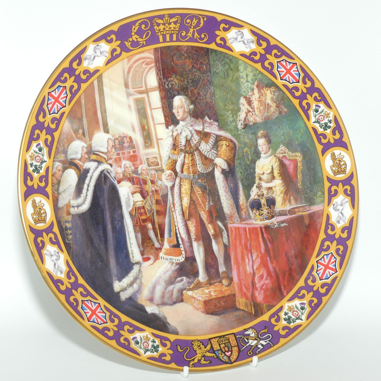 Royal Doulton Kings and Queens of the Realm PN203 plate | The Coronation of King George III | LE 193