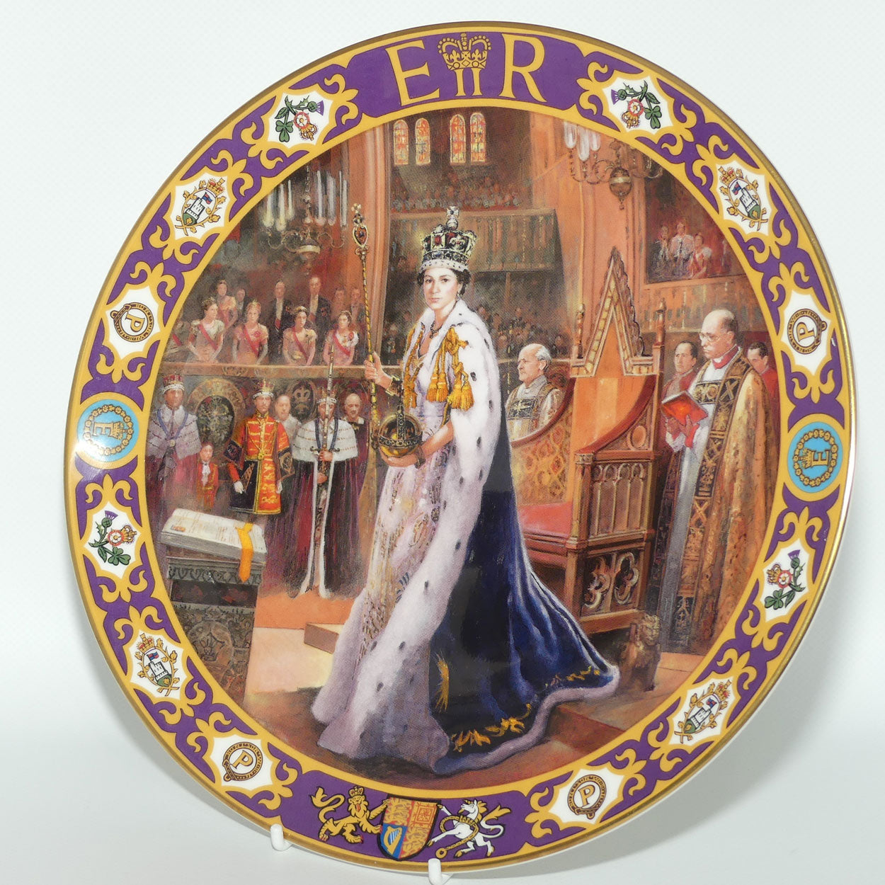Royal Doulton Kings and Queens of the Realm PN203 plate | The Coronation of Queen Elizabeth II | LE 536/2500