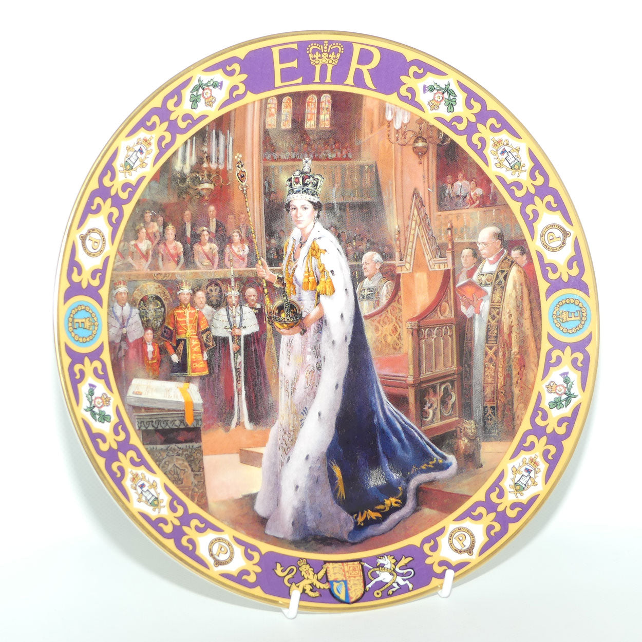 Royal Doulton Kings and Queens of the Realm PN206 plate | The Coronation of Queen Elizabeth II | LE818