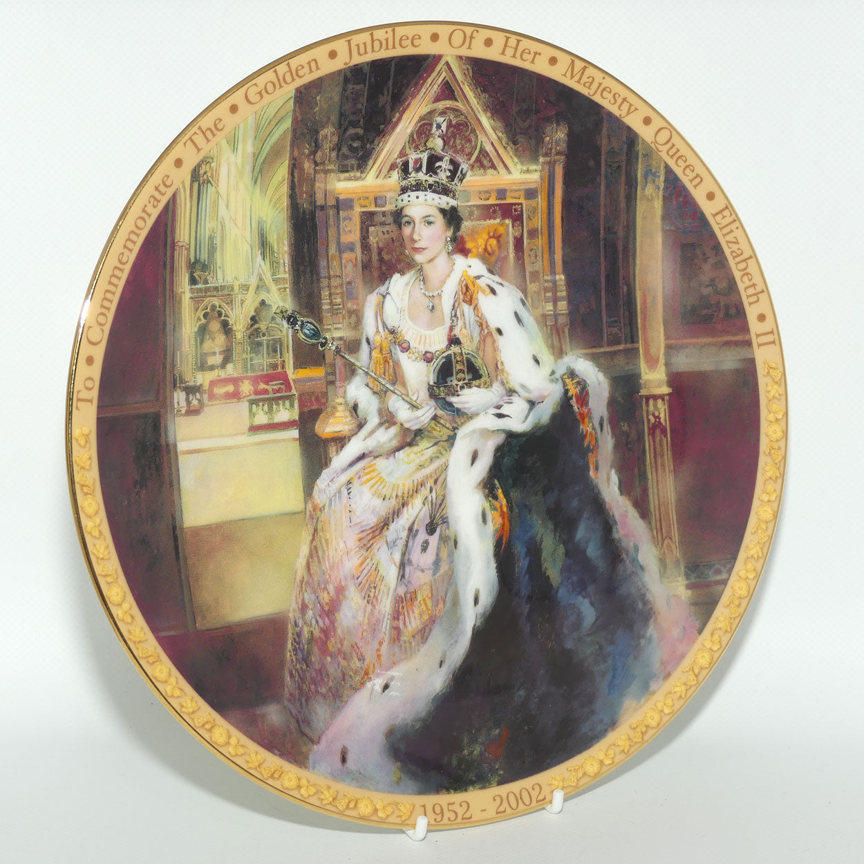 Royal Doulton Classics PN294 Golden Jubilee Commemorative plate | Her Majesty Queen Elizabeth II 1952 - 2002