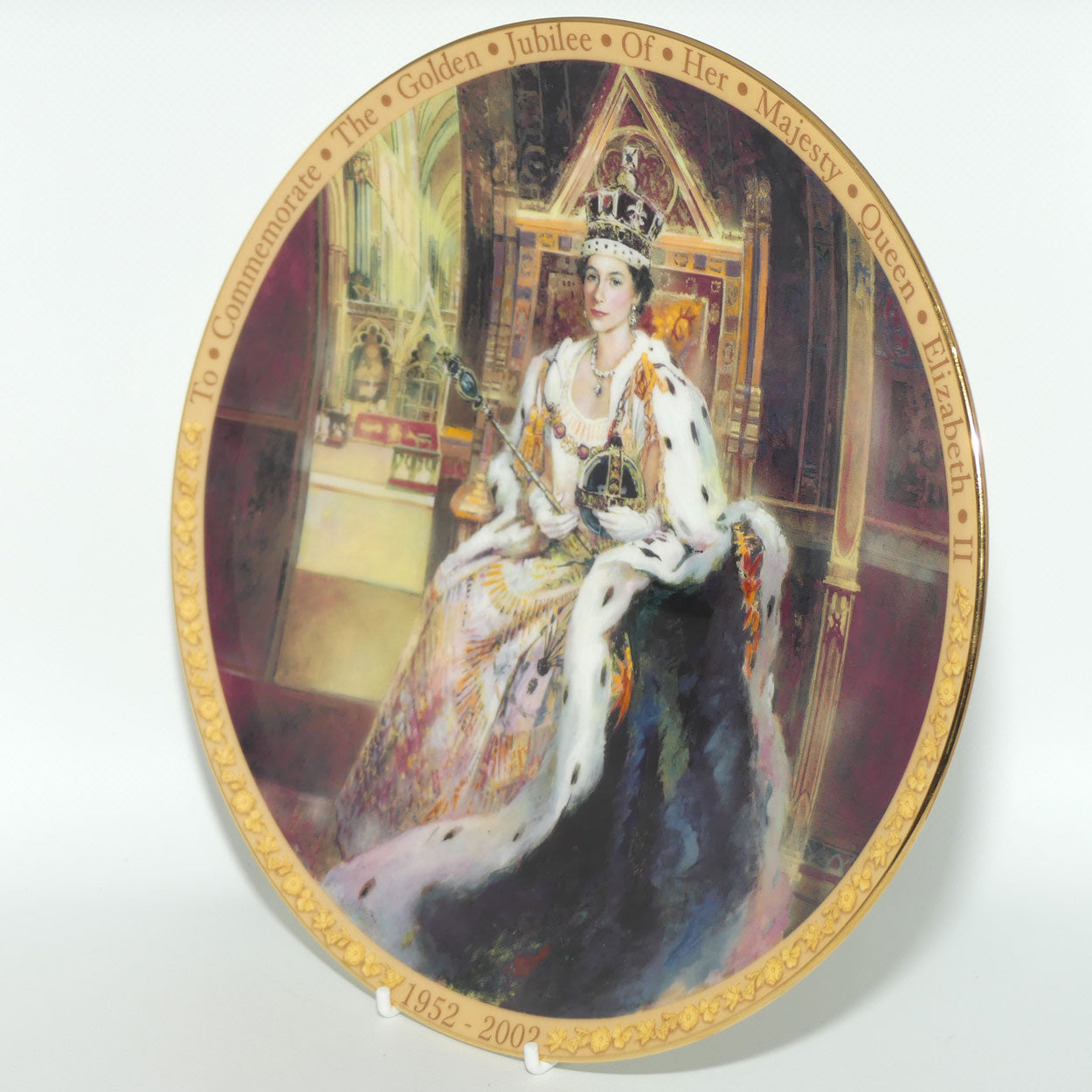 Royal Doulton Classics PN294 Golden Jubilee Commemorative plate | Her Majesty Queen Elizabeth II 1952 - 2002