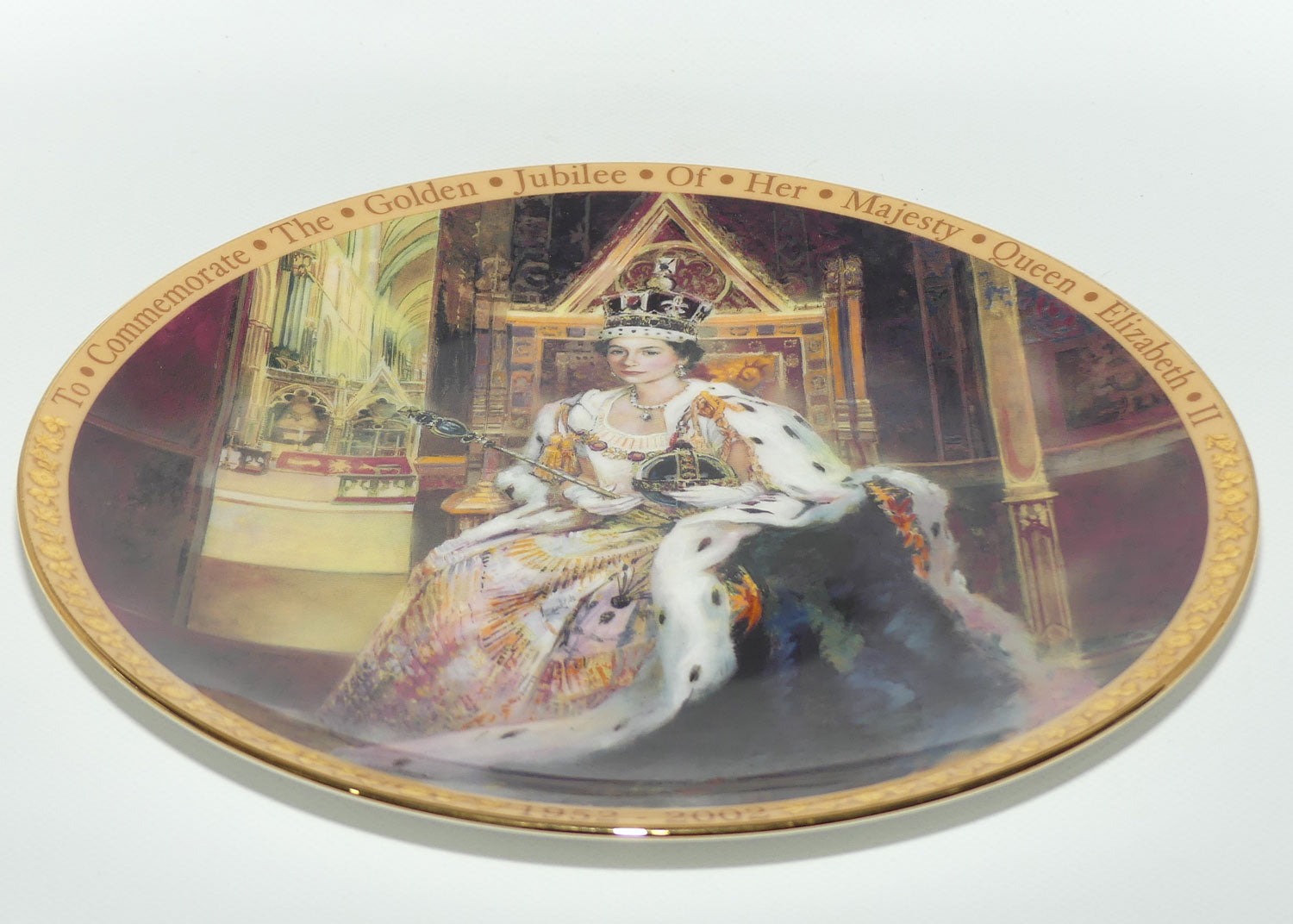 Royal Doulton Classics PN294 Golden Jubilee Commemorative plate | Her Majesty Queen Elizabeth II 1952 - 2002