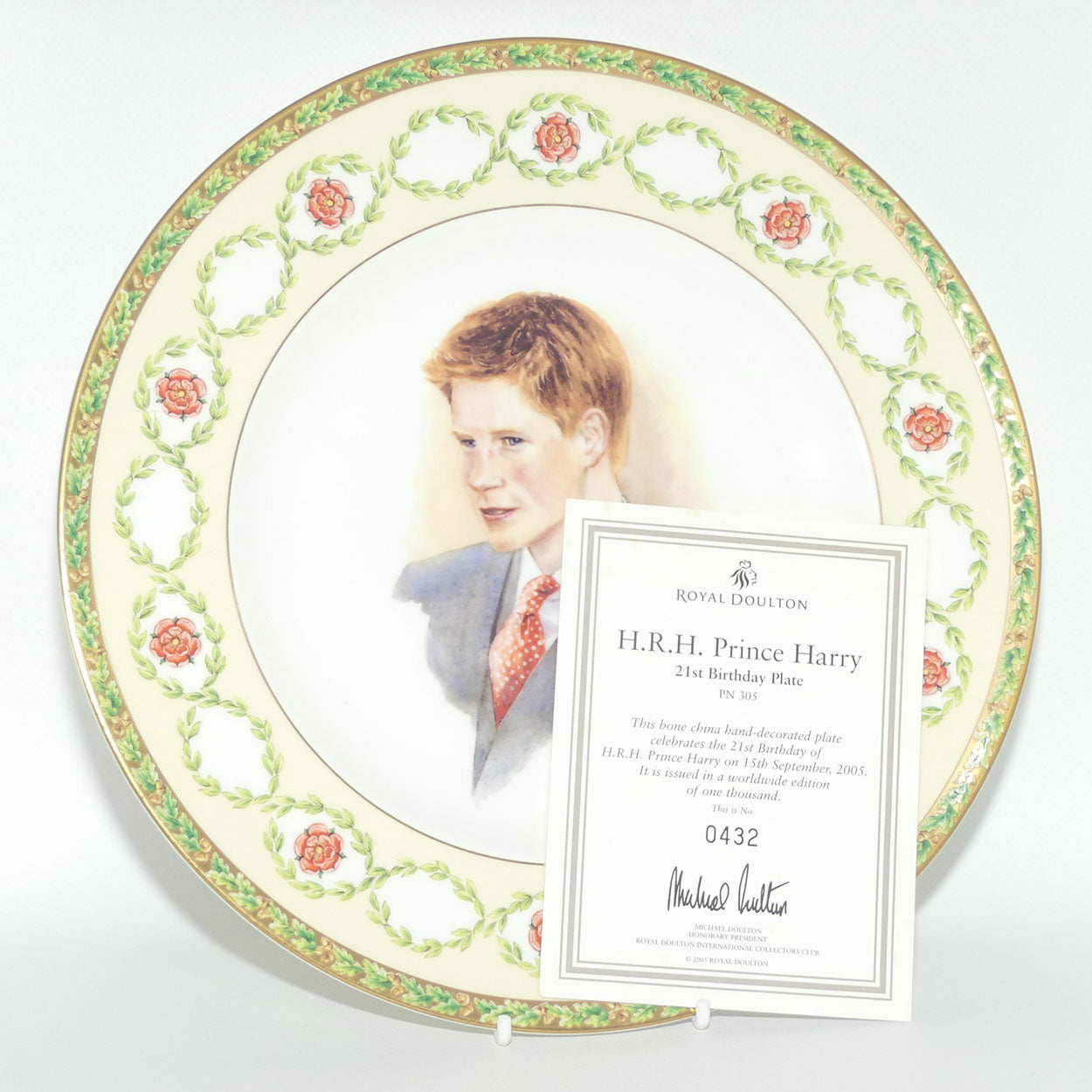 Royal Doulton Classics plate | PN305 HRH Prince Harry 21st Birthday | LE432/1000 | boxed