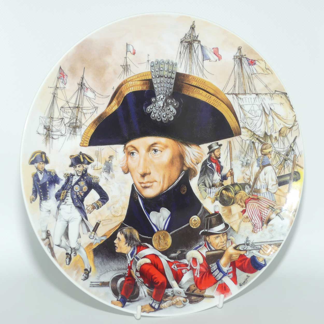 Royal Doulton Classics PN350 plate | Battle of Trafalgar depicts Vice Admiral Lord Horatio Nelson | LE1000
