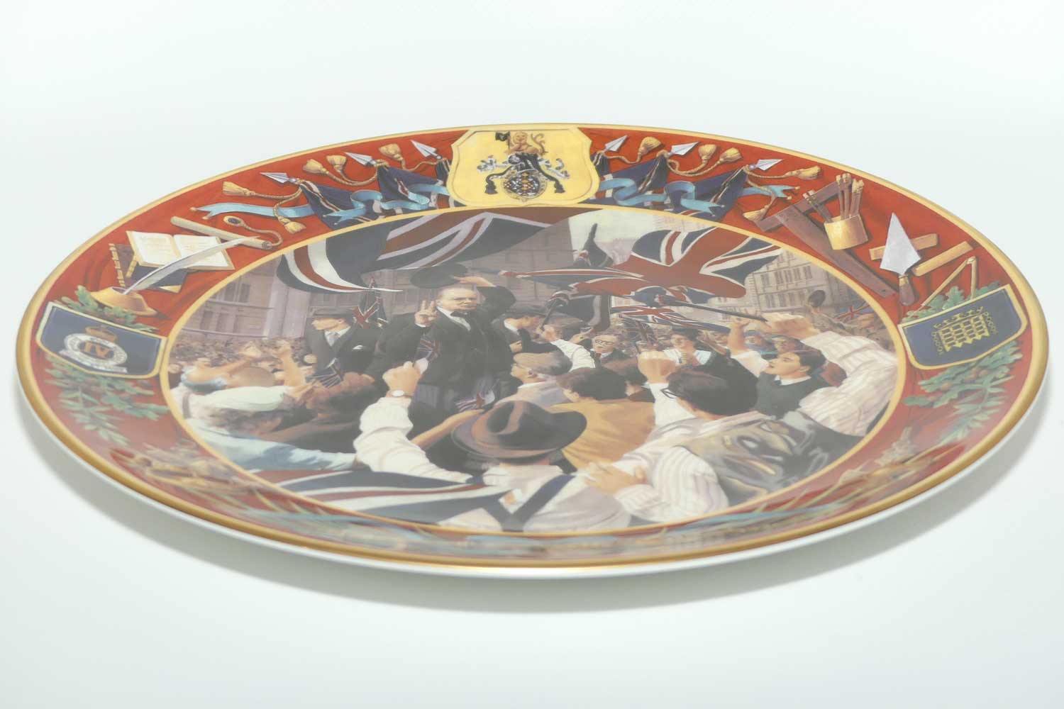 Royal Doulton Collectors Gallery PN63 plate | VE Day featuring Winston Churchill | LE1719