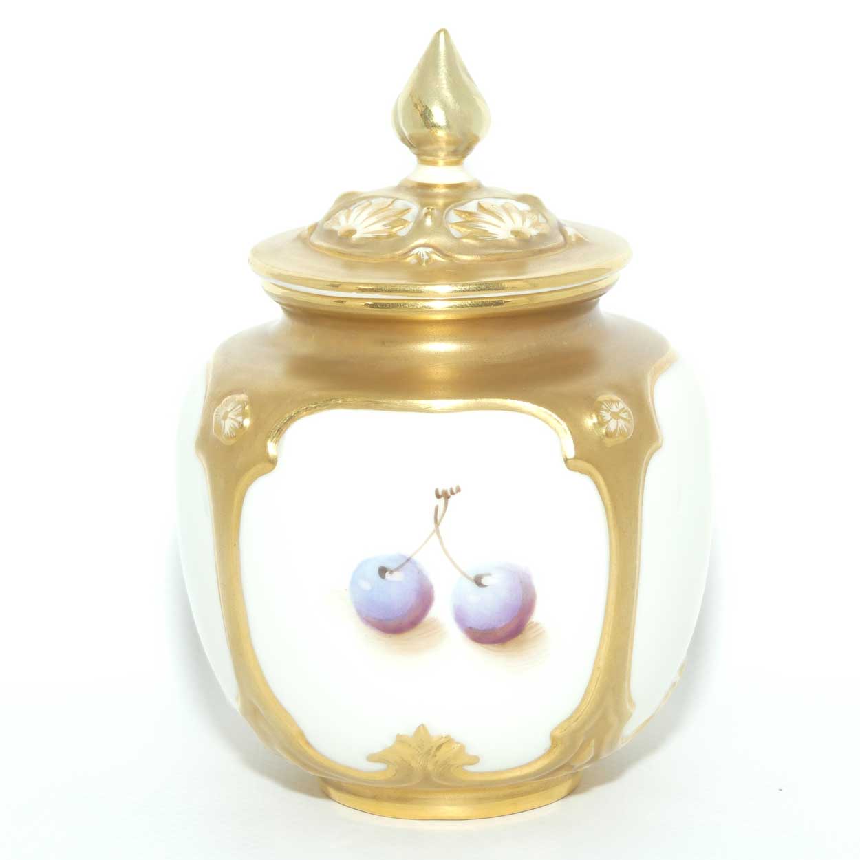 Royal Worcester hand painted fruit lidded pot pourri vase | Shape H162 | William Roberts