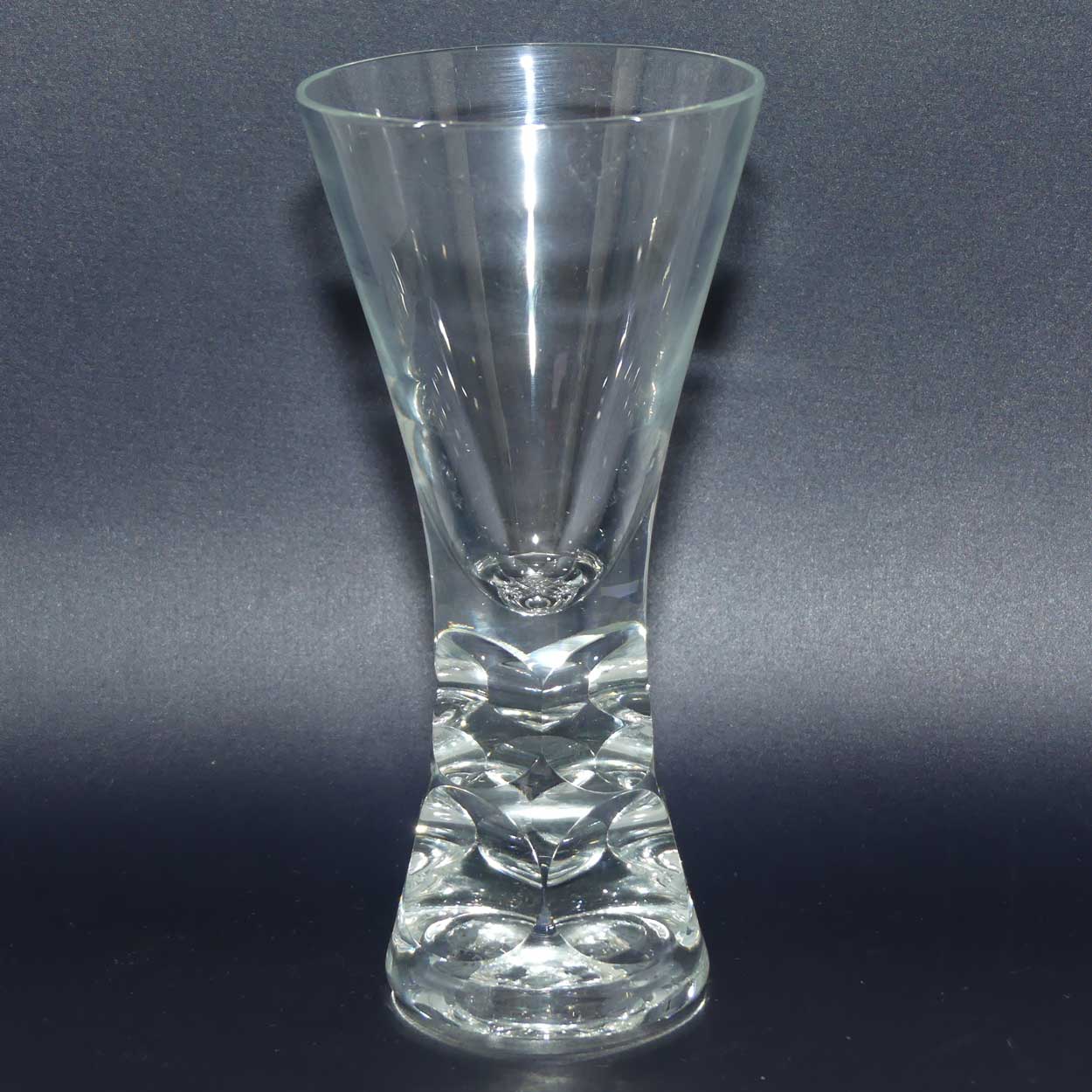 Mid Century European design set of 6 facetted cordial glasses