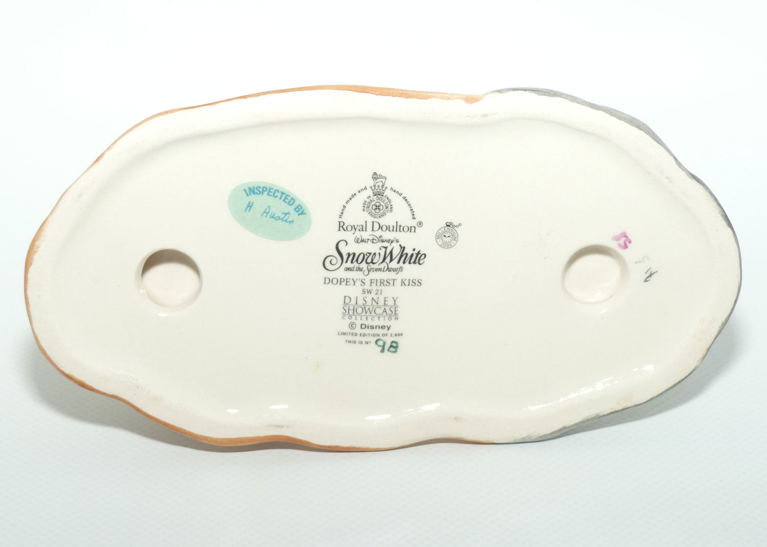 SW21 Royal Doulton Disney Snow White tableau | Dopey's First Kiss | LE98/2000 | Box + Cert