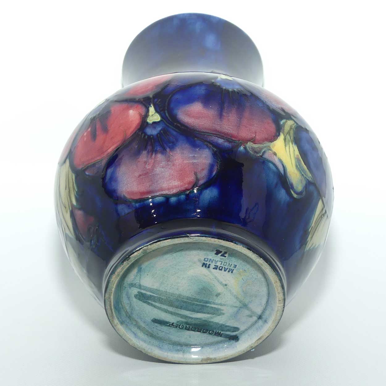 William Moorcroft Pansy 74/7 vase