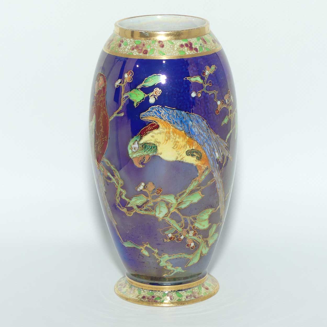 W & R Carlton Ware Lustre vase | Parrots