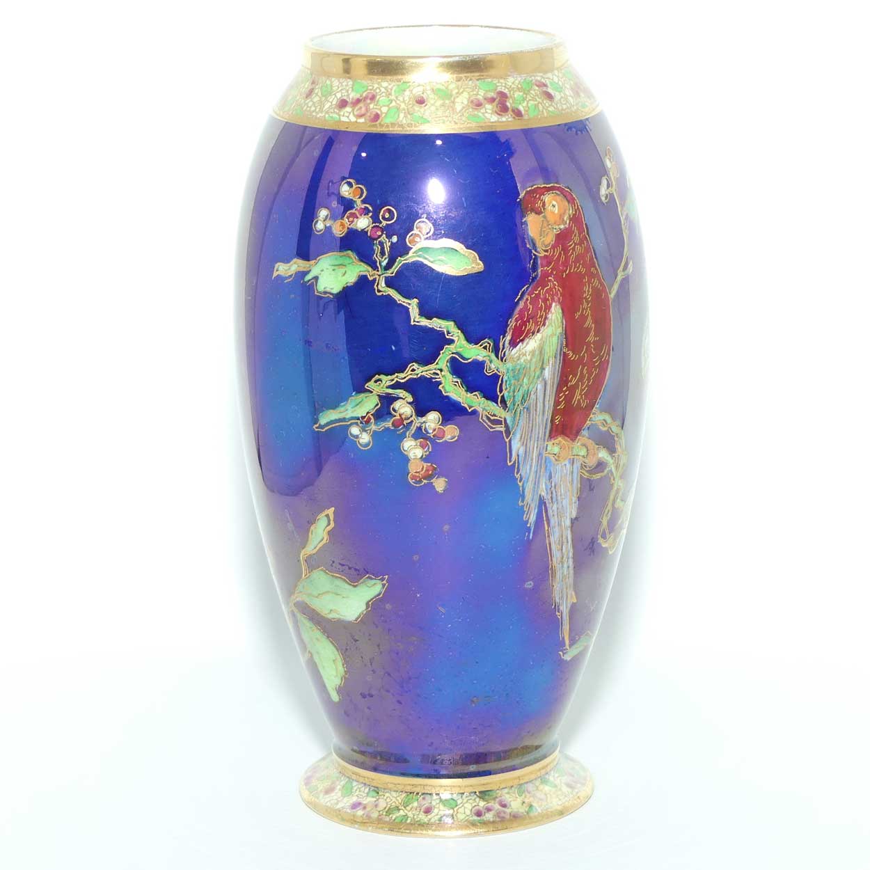 W & R Carlton Ware Lustre vase | Parrots