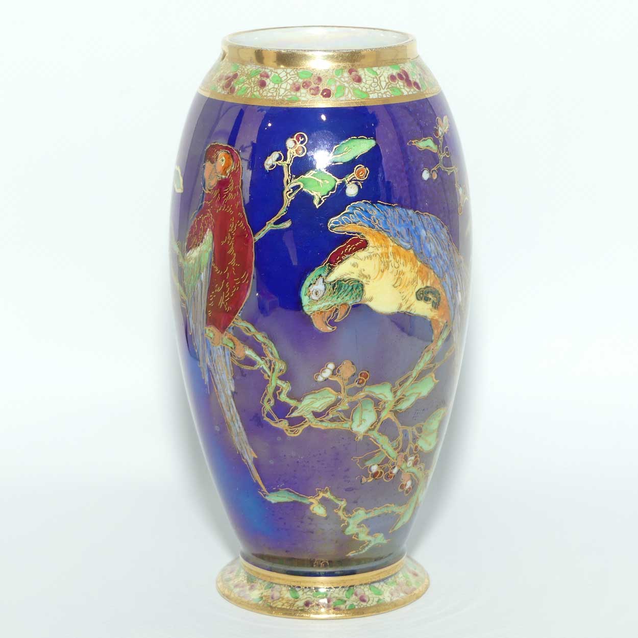W & R Carlton Ware Lustre vase | Parrots