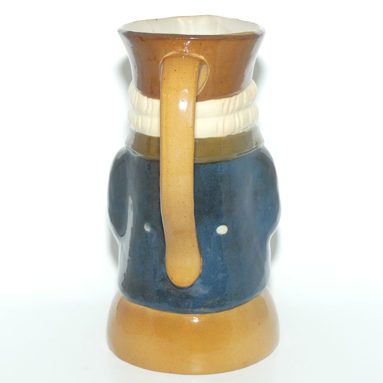 X8572 Royal Doulton Lambeth Harry Simeon The Standing Man Large toby | Smiling Face, Orange Waistcoat, Blue Jacket