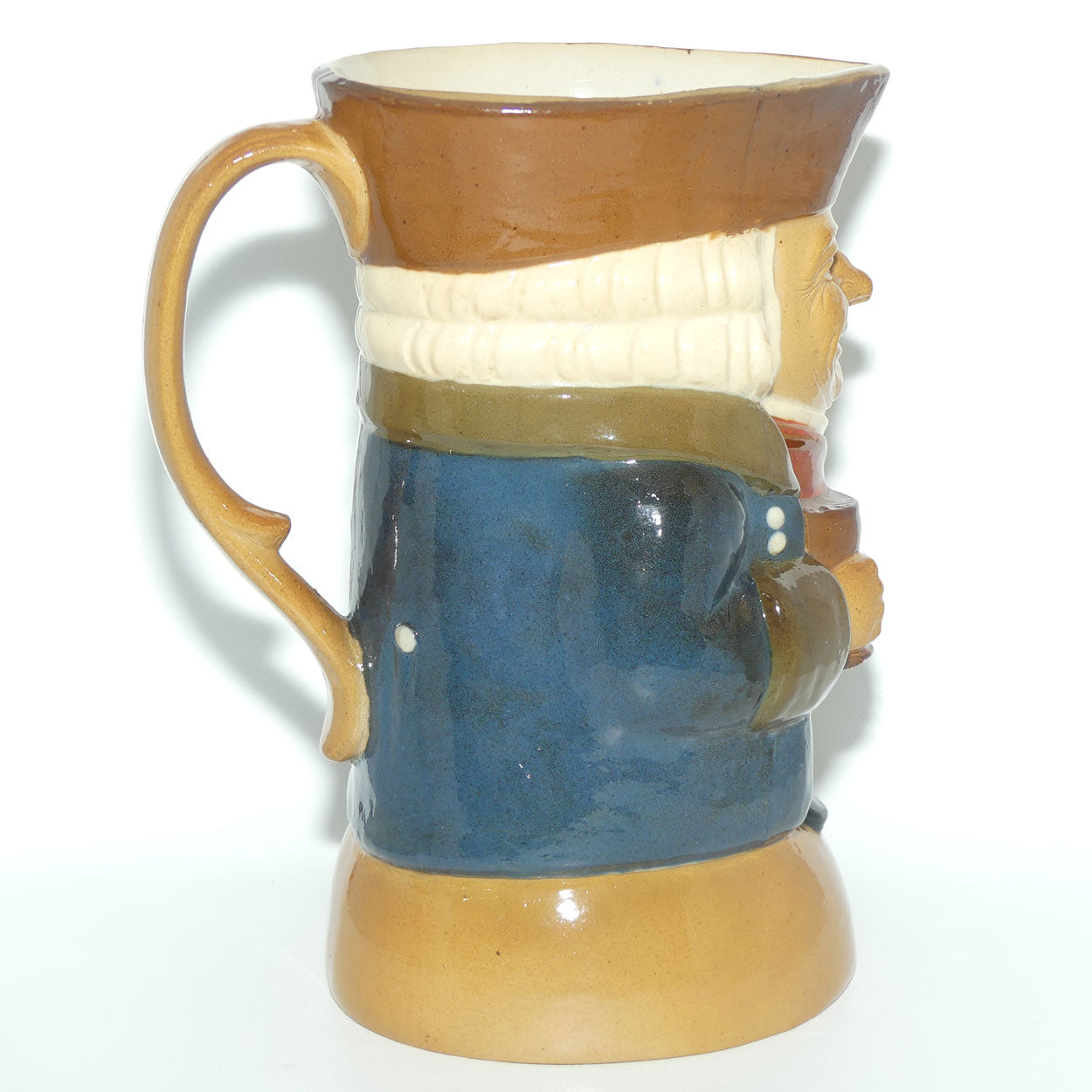 X8572 Royal Doulton Lambeth Harry Simeon The Standing Man Large toby | Smiling Face, Orange Waistcoat, Blue Jacket