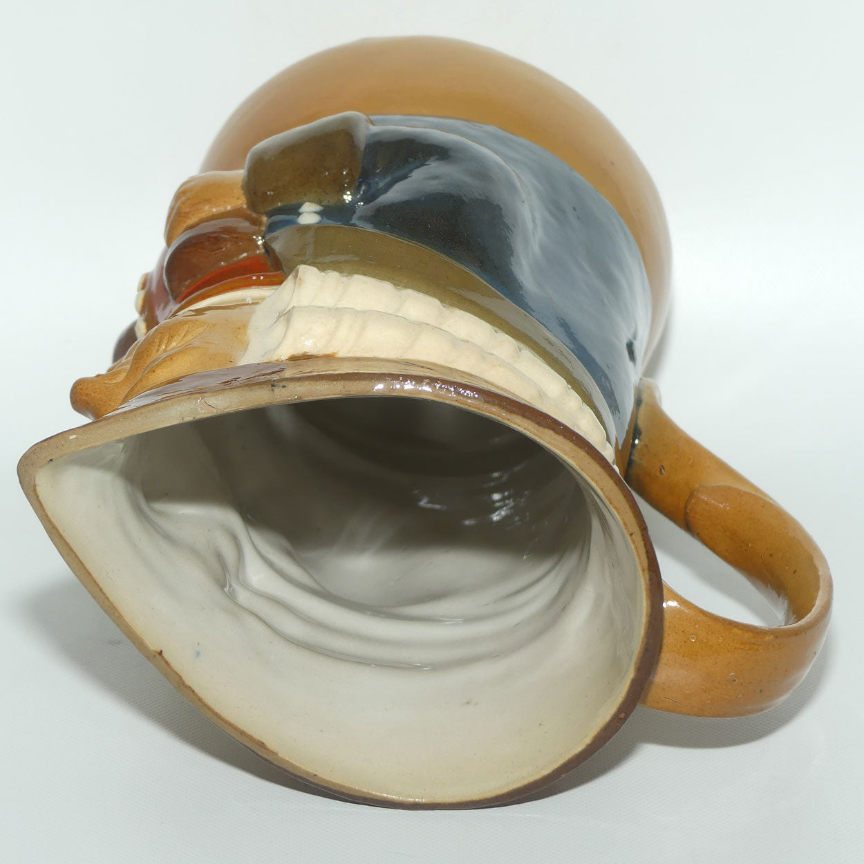 X8572 Royal Doulton Lambeth Harry Simeon The Standing Man Large toby | Smiling Face, Orange Waistcoat, Blue Jacket