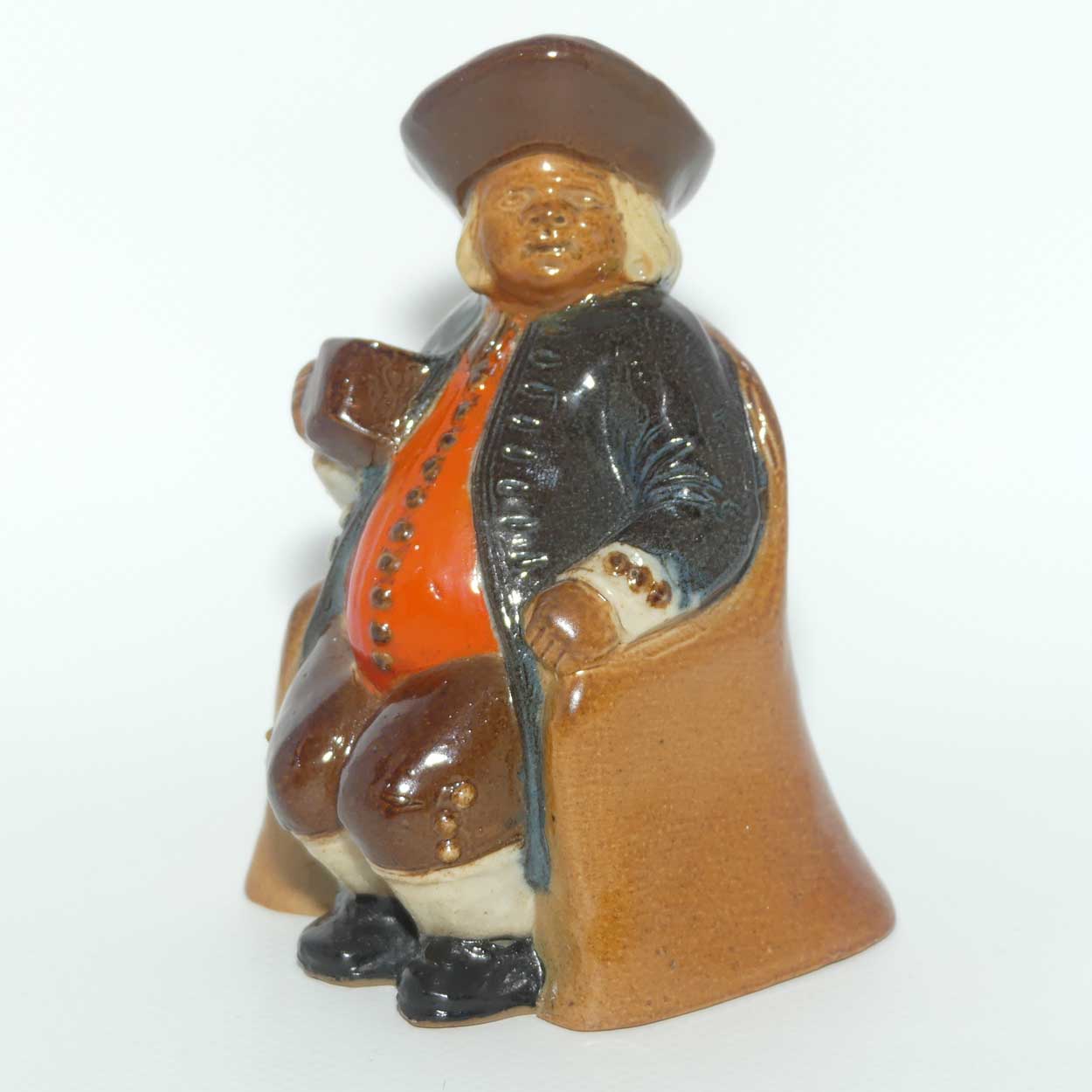 X8586 Royal Doulton Lambeth Harry Simeon Armchair Toby Ashpot | Blue Jacket, Orange Waistcoat and Brown Breeches