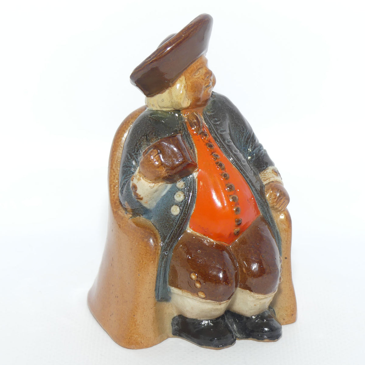 X8586 Royal Doulton Lambeth Harry Simeon Armchair Toby Ashpot | Blue Jacket, Orange Waistcoat and Brown Breeches