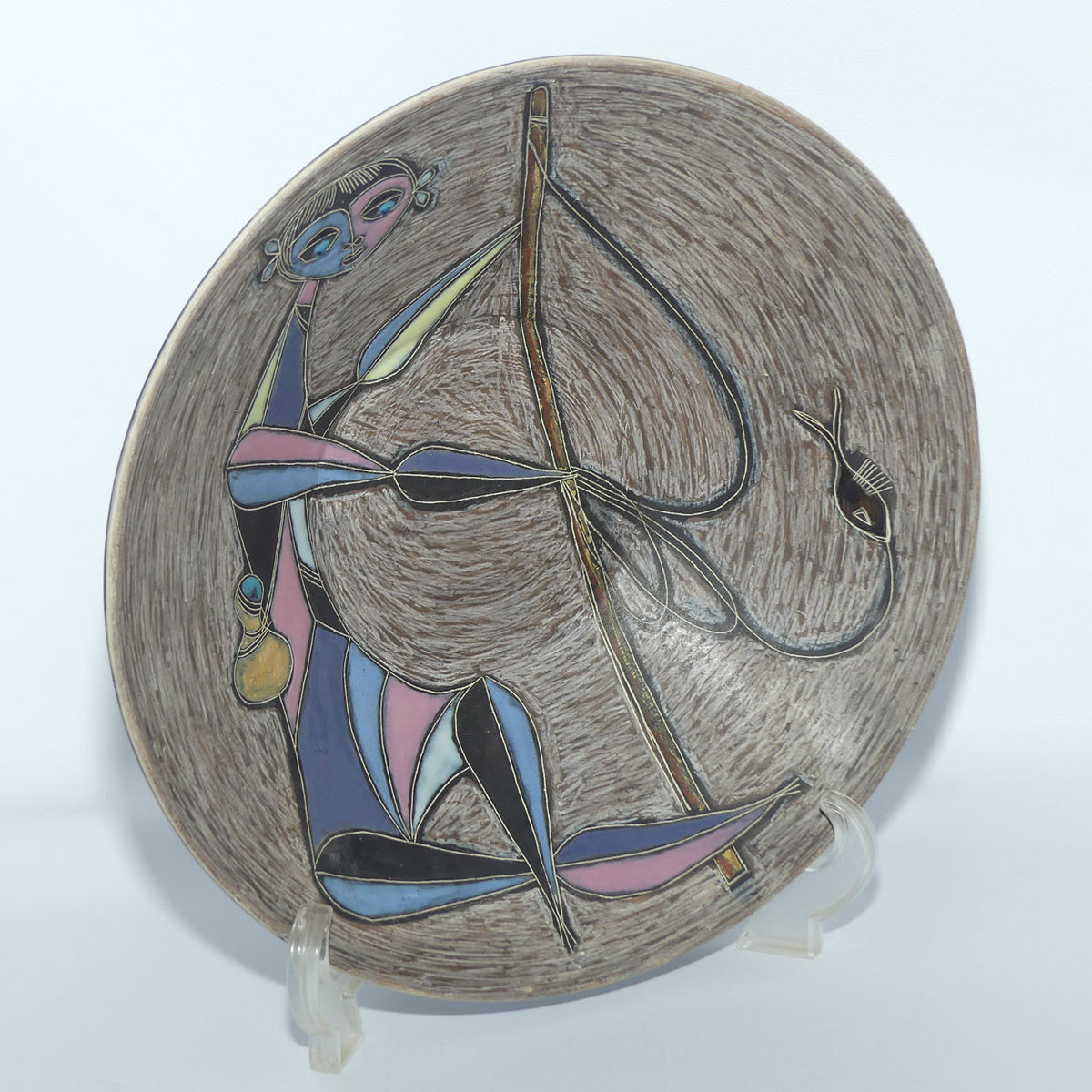 Marcello Fantoni Italy Bowl | Sgraffito figurative work | Mid Century Design