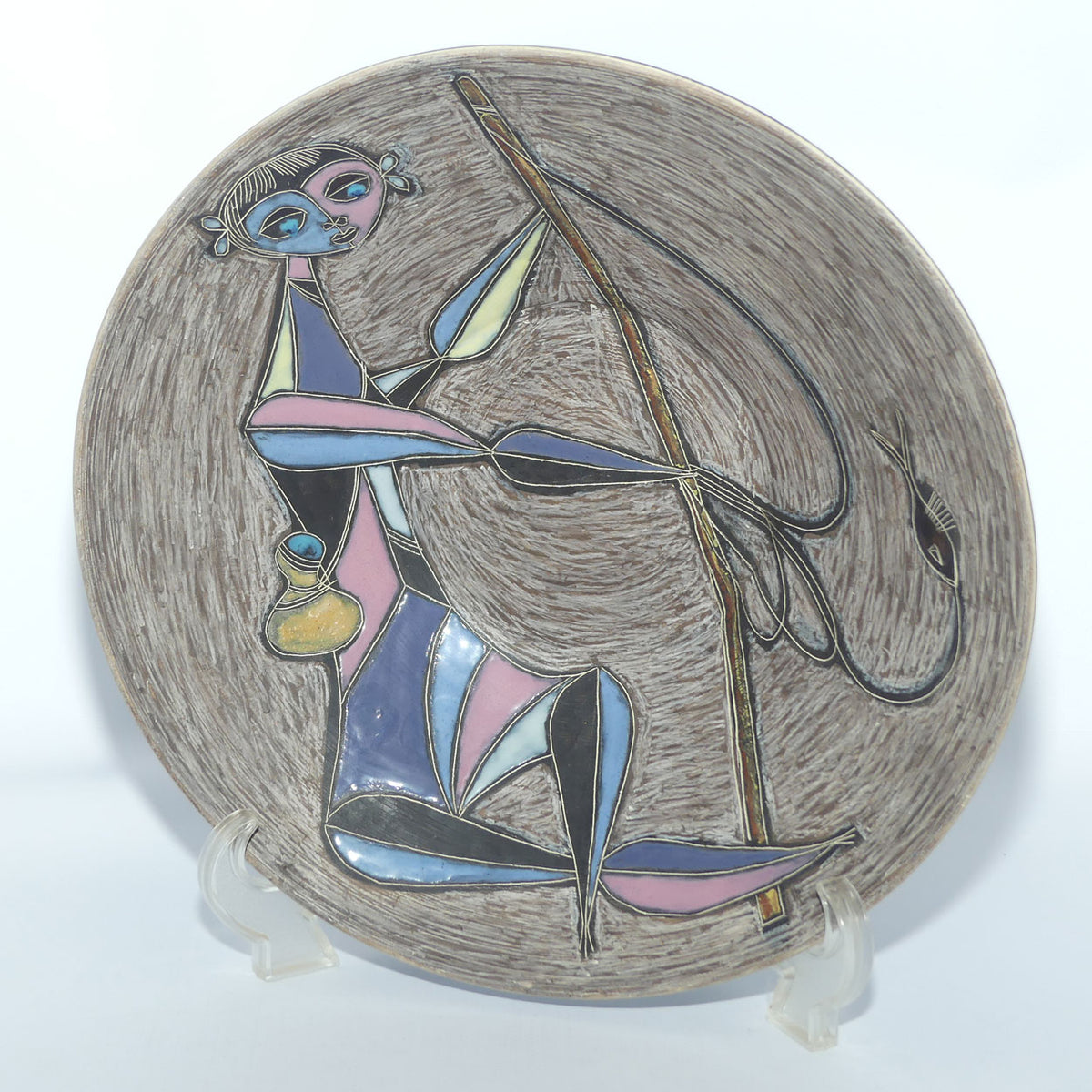 Marcello Fantoni Italy Bowl | Sgraffito figurative work | Mid Century Design