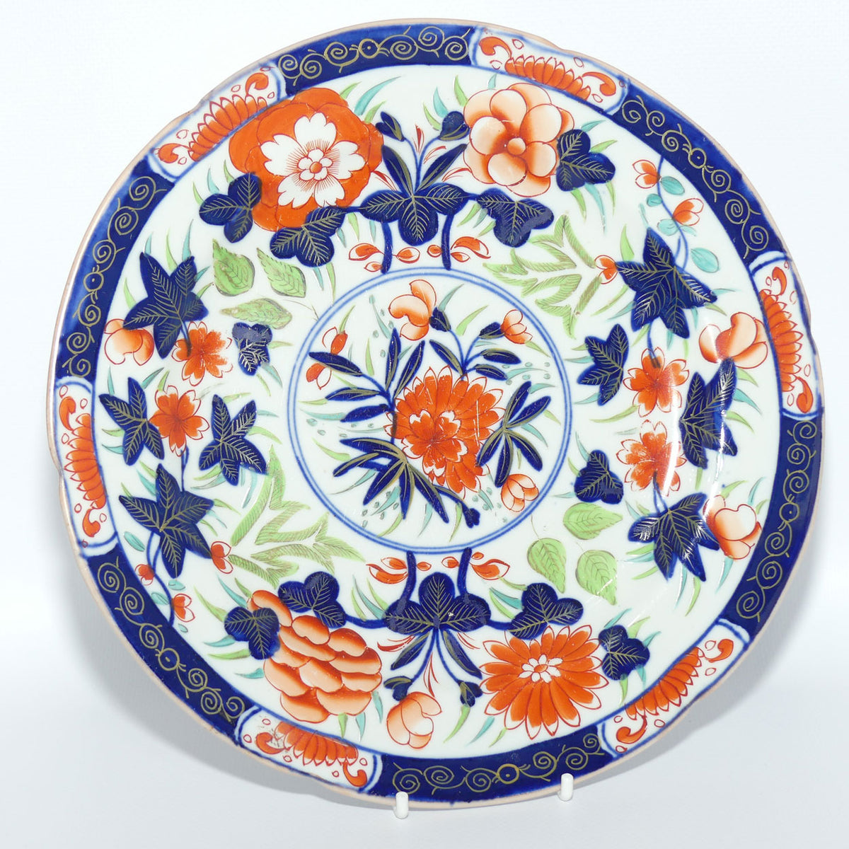 Traditional Aesthetic movement Blue, Red and White plate | c.1870