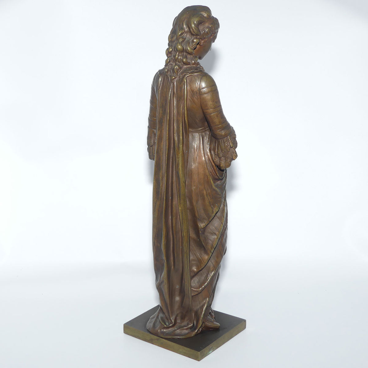French Bronze entitled Jolie Couseuse | The Pretty Seamstress by Eugene-Antoine Aizelin