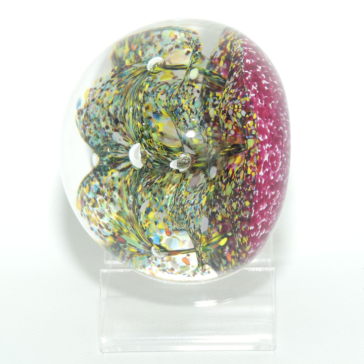 John Deacons Scotland Aladdins Cave Paperweight | Magenta base