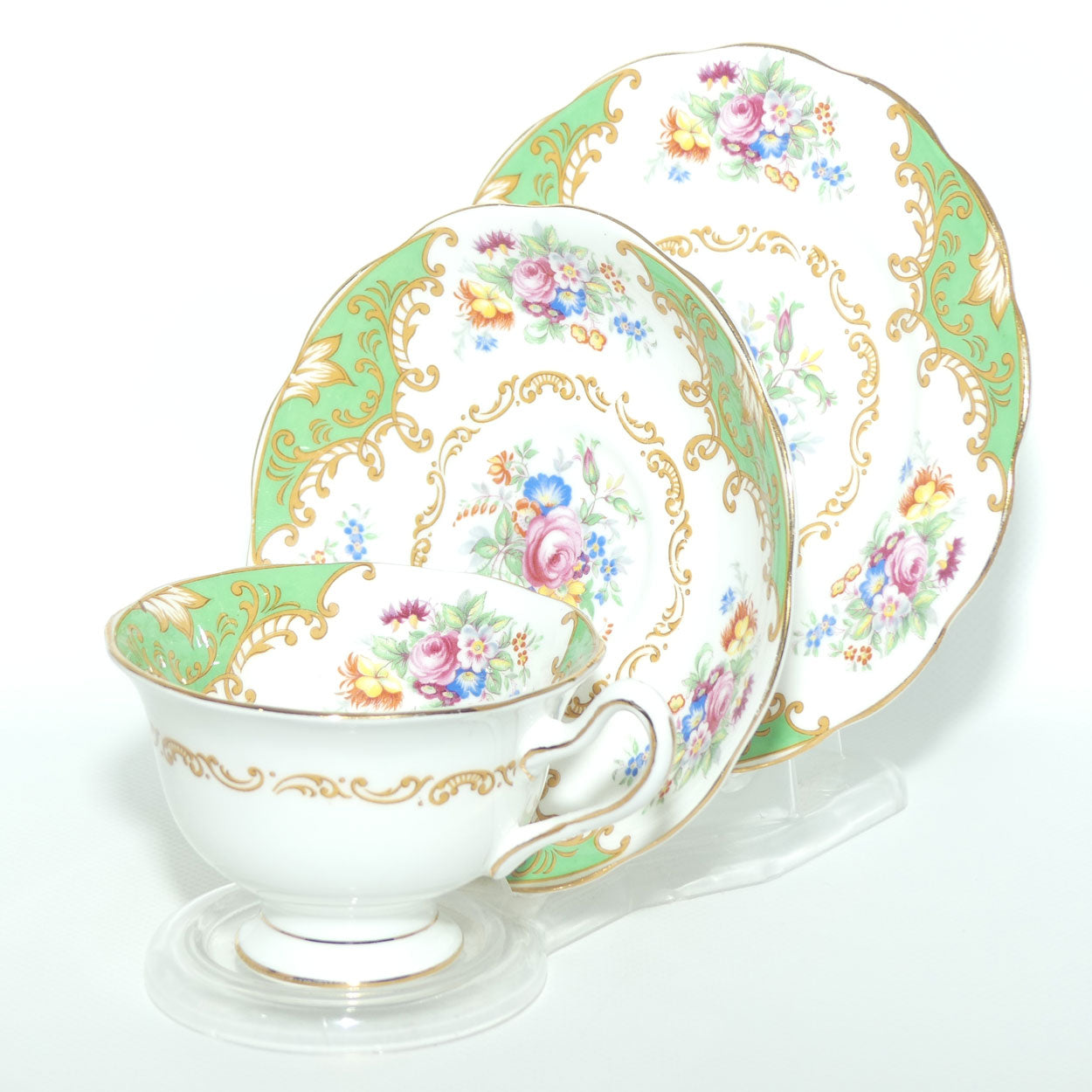 Royal Albert Bone China Albany Green trio | Avon Shape