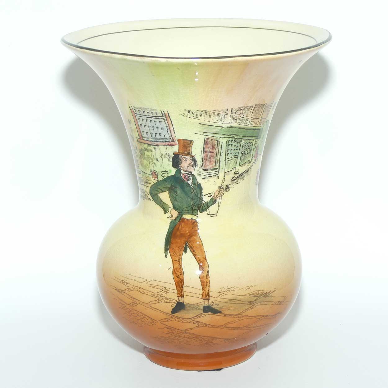 Royal Doulton Dickens Alfred Jingle trumpet vase D5175