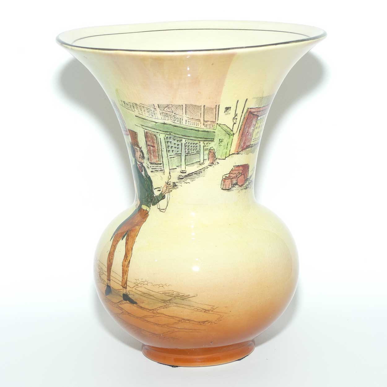 Royal Doulton Dickens Alfred Jingle trumpet vase D5175
