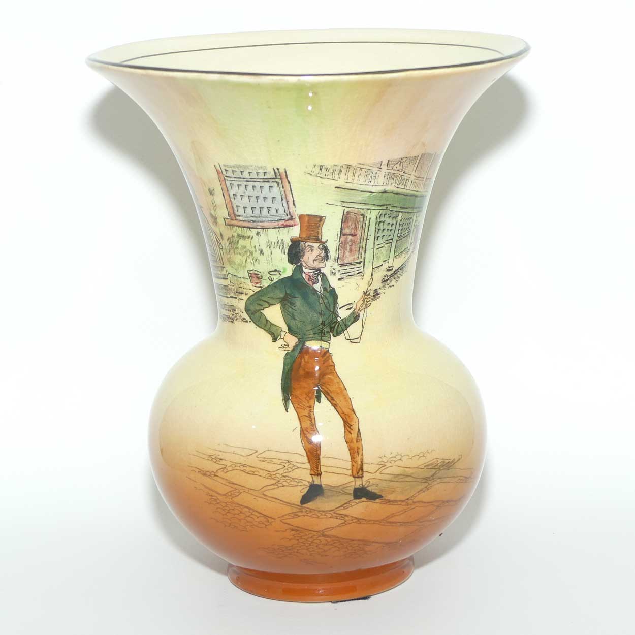 Royal Doulton Dickens Alfred Jingle trumpet vase D5175