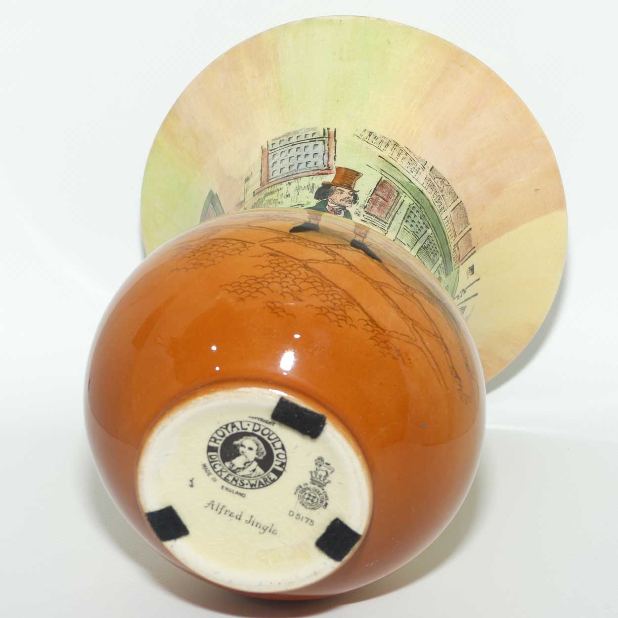 Royal Doulton Dickens Alfred Jingle trumpet vase D5175