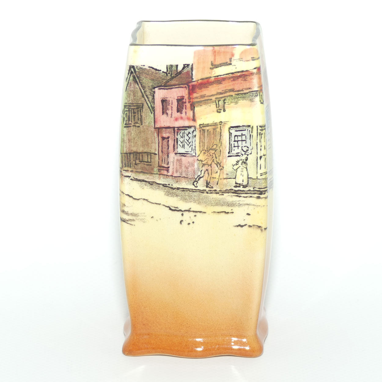 Royal Doulton Dickens Alfred Jingle small rectangle vase D5175