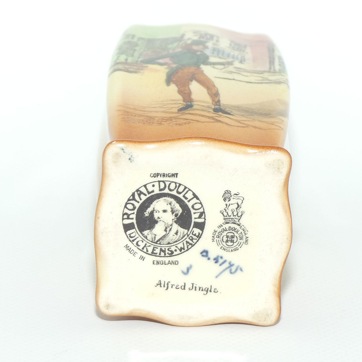 Royal Doulton Dickens Alfred Jingle small rectangle vase D5175