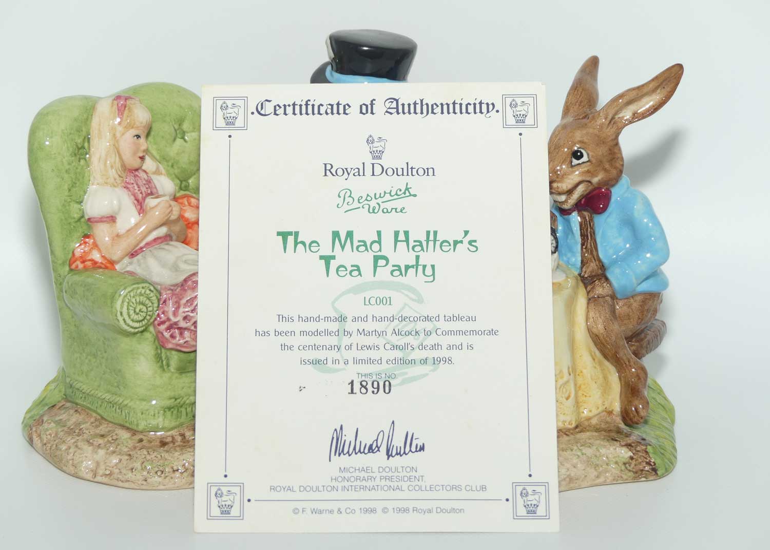 LC1 Beswick Alice in Wonderland The Mad Hatter's Tea Party tableau (Ltd Ed)
