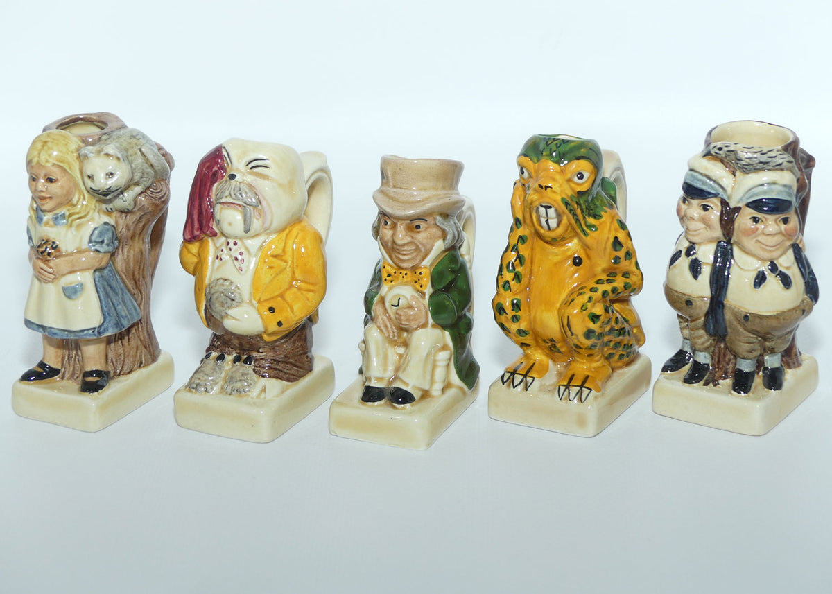 Tony Woods England | The Alice in Wonderland Toby jug collection | set of 15 jugs