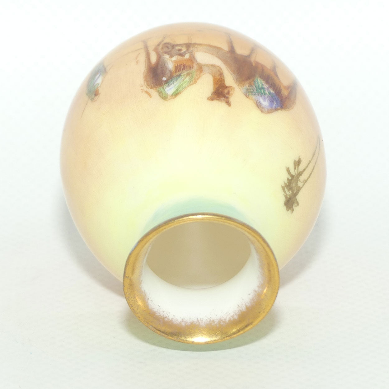 Royal Doulton hand painted & gilt Middle East Desert Scenes miniature vase | H Allen
