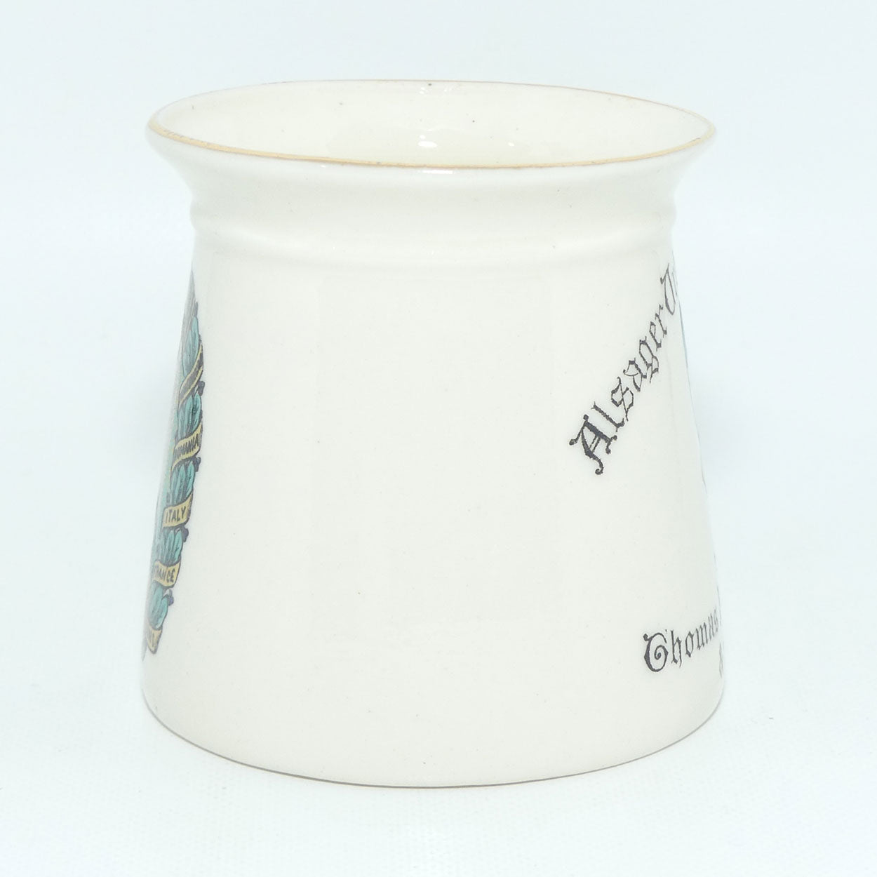 WH Goss World War I Peace commemorative mug | Alsager Urban District Council