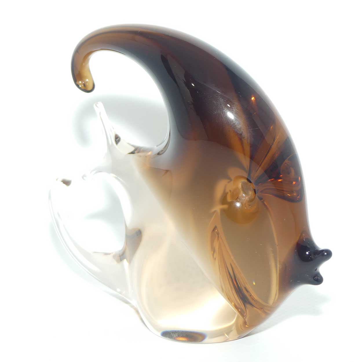 Murano Glass Amber Angel Fish | Vincenzo Nason and Co