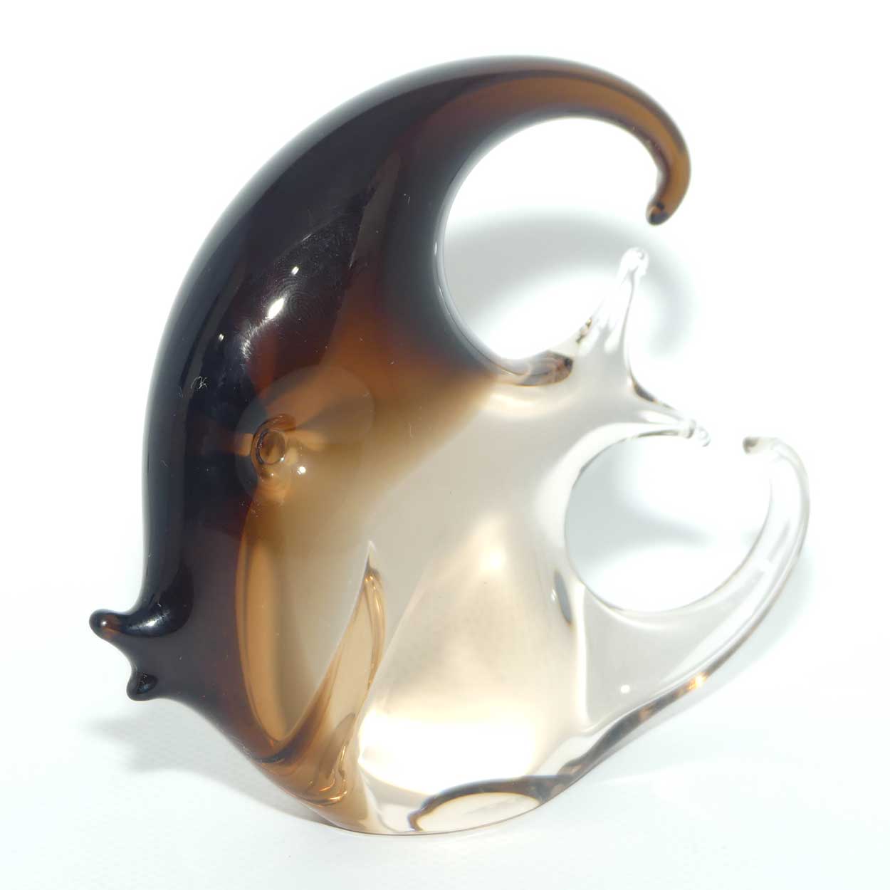 Murano Glass Amber Angel Fish | Vincenzo Nason and Co