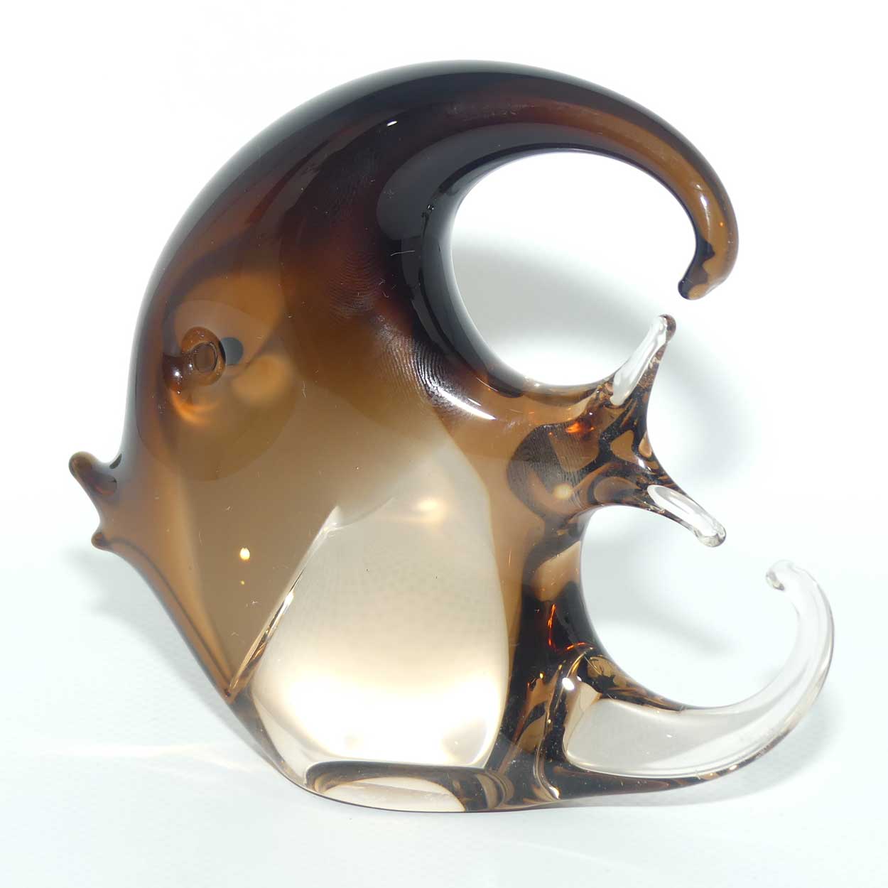 Murano Glass Amber Angel Fish | Vincenzo Nason and Co
