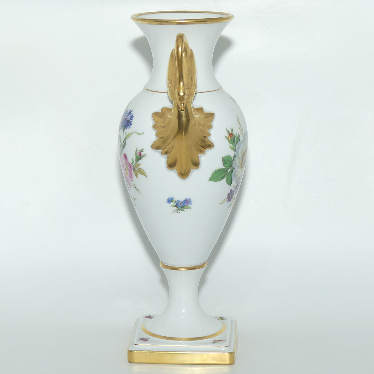 AK Kaiser West Germany Swan Handled Amphora vase | Floral decor